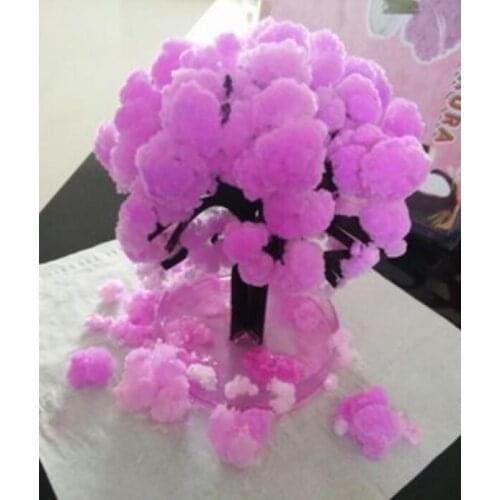 2019 50PCS 14x11cm Pink Big Magic Grow Paper Japanese Sakura Tree Magically Growing Trees Kit Desktop Cherry Blossom Kids Toys
