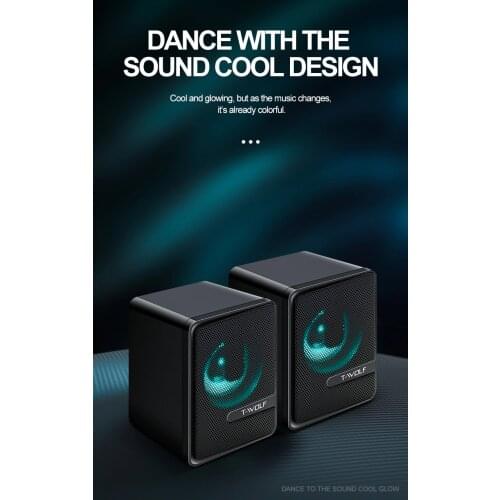 2021-DS3 Usb PC Speakers Luminous Stereo Notebook Desktop Active Audio Cross-Border Portable With 2 Parts Subwoofer Pro