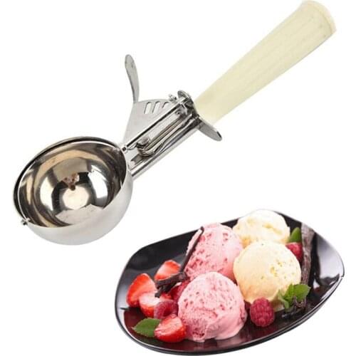304 Stainless Steel Ice Cream Scoop Ice Ball Maker Ice Cookie Dough Meat Balls Rice Dishes Ice Cream Spoon Kitchen Tools