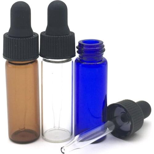4ml Glass Dropper Bottle with Pure Glass Pipette Perfume Sample Test Mini Clear Bottle Essential Oil Tubes Vial 10pcs