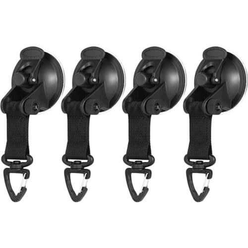 4Pcs Suction Cup Anchor Securing Hook Tie Down,Camping Tarp As Car Side Awning, Pool Tarps Tents Securing Hook Universal