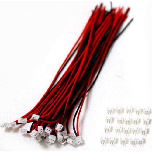 40 SETS Mini Micro ZH 1.5 2-Pin JST Connector with Wires Cables