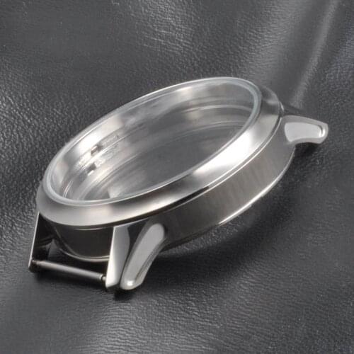 45mm sapphire glass Watch Case Fit Eta6497 6498 Hand Winding Movement men watches