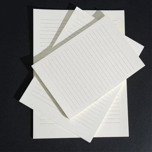 50 sheets Single Horizontal Line Blank Letter Paper Refilling Inner Road Forest Notebook Paper Core Beige letterhead A5 Size