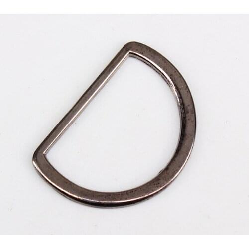 50piece 26mm Black Gun Metal Alloy D Shaped Ring Adjustable Belt Buckle for Luggage Bag Webbing Strapping Backpack K408
