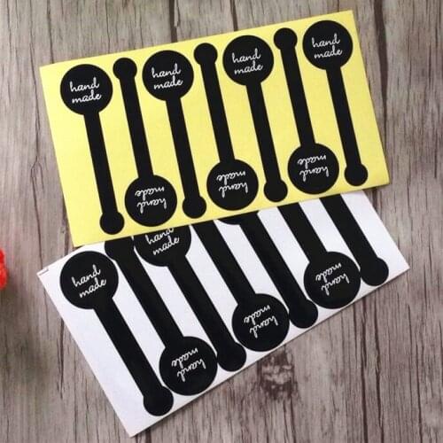 70pcs/lot Herb Handmade Black Lollipop Sealing Sticker Gift Label Stickers For Pastry Box Seal Post