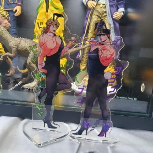 Anime JoJo Bizarre Adventure Kujo Jotaro Dio Brando Display Stand Decal Desk Acrylic Stand Figure Bunny Girl Cosplay Gift