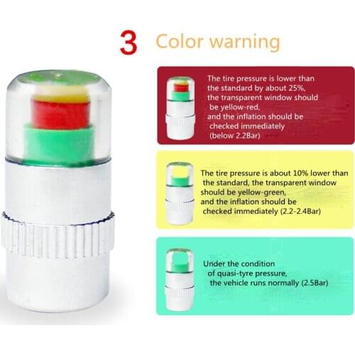 Car Tire Air Pressure Valve Stem Caps Sensor Indicator Alarm For Mitsubishi Outlander Asx Lancer 10 9 EX Pajero Sport Eclipse