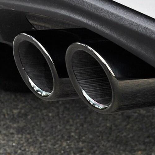 2PCS Car Styling Muffler tail pipe For Volkswagen VW Beetle A5 Eos Golf 5 6 7 Jetta 6 Passat B6 B7 B8 CC 1 Cross Polo 5 Scirocco
