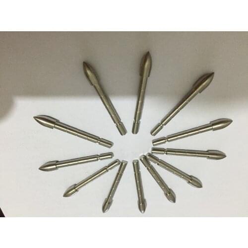 Free shipping 12pcs/lot 100grain Archery Field Tips Target point arrowhead broadhead ID4.2mm OD6mm for DIY arrow shaft hunting