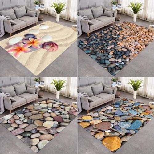 3D Stone Printed Large Carpets for Living Room Washable Anti-slip Floor Rug Home Entrance Hall Mat Kids bedroom Decor Big Carpet