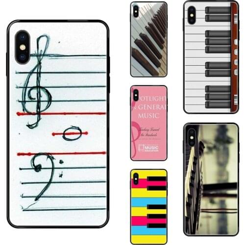 Enfants Piano Music Keyboard Band For Xiaomi Mi Note A1 A2 A3 5 5s 6 8 9 10 SE Lite Pro Ultra Black Soft Tpu Phone Case Cover