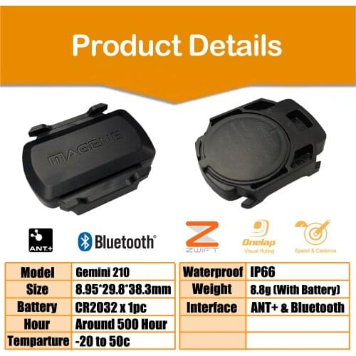 Gemini 210 S3+ Speed Sensor cadence ant+ Bluetooth for Strava garmin bryton bike bicycle computer