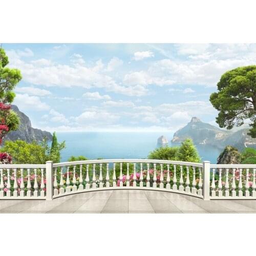 Sea Bay Landscape View Platform Scene Photography Backgrounds Baby Child Portrait Photographic Backdrops For Home Photo Studio