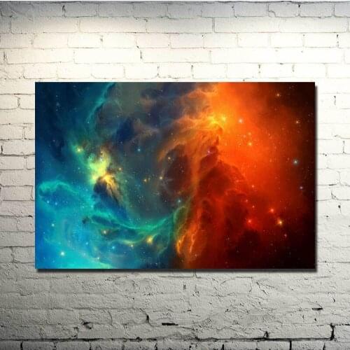 Galaxy Space Stars Nebula Art Silk Poster Print 13x20 24x36inch Universe Landscape Pictures Home Decoration 010