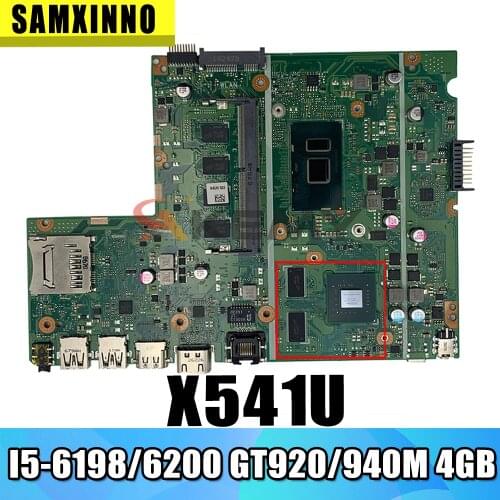 Akemy I5-6198/I5-6200 CPU GT920/940M 4GB For Asus X541U X541UJ X541UV X541UVK X541UQ X541UQK X541UA X541UAK notebook motherboard