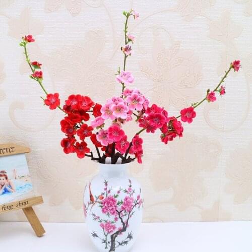 Artificial Cherry Blossom Branch Slik Flowers Simulation Plant Branch Sakura Diy Home Wedding Decoration
