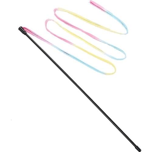 Cat Toy Cat Teaser Wand Cat Interactive Toy Funny Colorful Rod Teaser Wand Pet Cat Supplies Cat Accessories