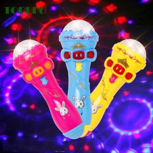 TOBEFU 2019 Hot Funny Wireless Microphone Model Lighting Toys Music Karaoke Cute Mini Fun Play Children Gifts DropShipping