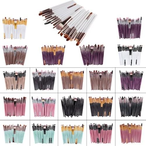 20Pcs/Set Hot Makeup Brushes Set Professional Foundation Powder Eye Shadow Eyeliner Eyelash Lip Cosmetic Brush Soft Beauty Tool