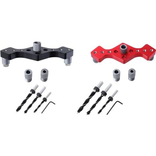 6 8 10mm Vertical Pocket Hole Jig Self Centering Dowel Jig Drill Guide Adjustable Locator Hole Puncher Tools