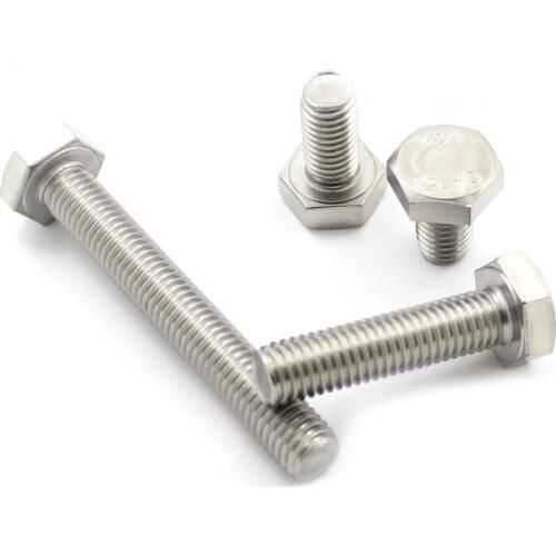 10Pcs M6M8 304 Stainless Steel Outer Hexagon Screw Outer Hexagon Bolt*16-20-25-30-40-200 mm