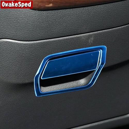 Main Driver Storage Box Switch Frame Decoration Trim For Audi A4 B9 2017-2019 LHD Stainless Steel Car Styling Accessories