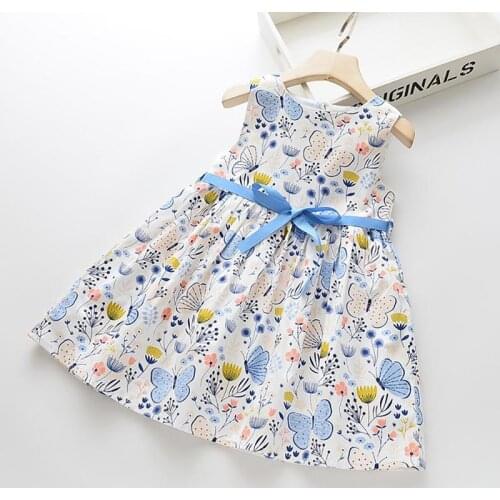 Girl Princess Dress New Summer Kids Floral Sweet Fashion Children Party Suits Butterfly Costume Children Clothing Girls Dress