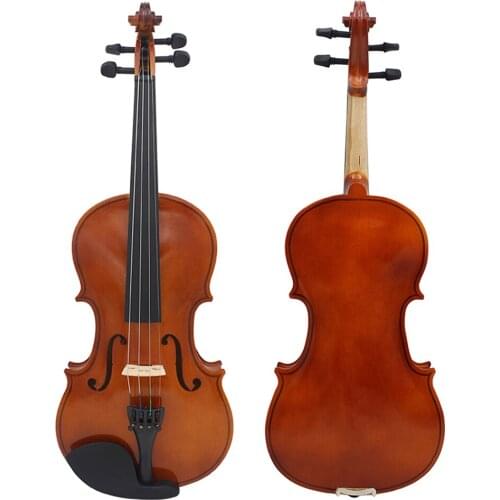 4/4 Full Size Violin Solid Wood Natural Acoustic Violin Fiddle With Case Bow Basswood Fiddle Beginners Musical Instrument Gift