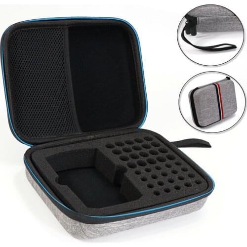 Portable AA AAA Battery Holder EVA Shockproof Storage Box Organizer Container Gray Bag for 40pcs AA AAA Batteries Case