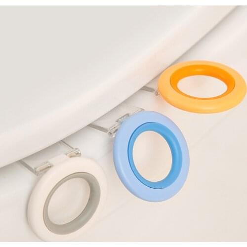Nordic Transparent Toilet Seat Lifter Toilet Cover Lifting Device Sticker Portable Toilet Lid Cover Seat Opener WC Accessories