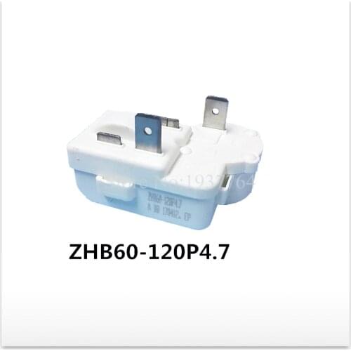 100% new for 1pcs Refrigerator parts compressor PTC starter ZHB60-120P4.7 ZHB69-120P15 ZHB48-125P15 overload protection relay