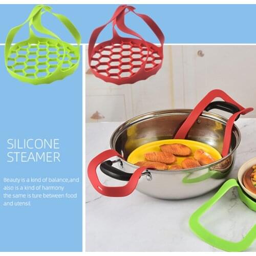 Silicone Pressure Cooking Sling Heat Presser Cooker Rack Sling Steamer Food Grade Bakeware Sling Lifter Steamer Egg Rack