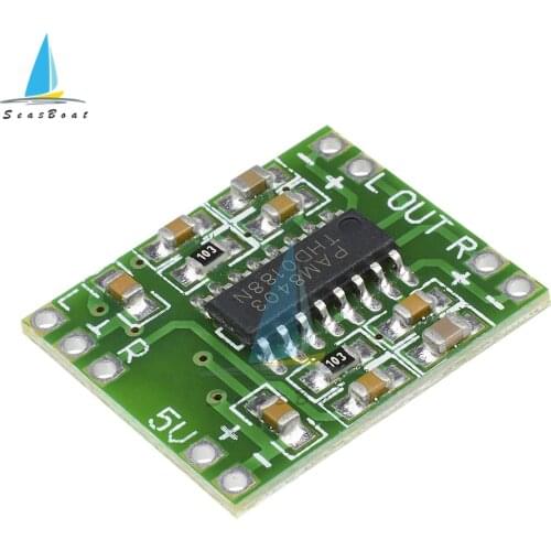 PAM8403 Super Mini Digital Amplifier Board 2 * 3W Class D Digital Audio Power Amplifier Board 2.5V to 5V