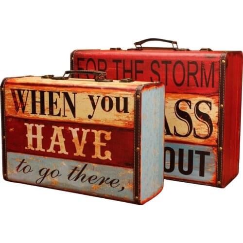 CREATIVE RETRO WOODEN SUIT BOX CLOTHES STORAGE BOX LUGGAGE CASE FURNISHINGS DECORATIONS VINTAGE PHOTOGRAPHY PROPS WINDOW DISPLAY
