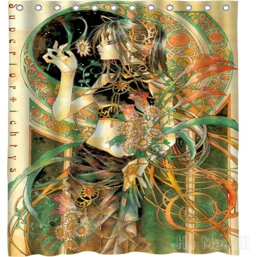 Magical Girl Design Waterproof Shower Curtain Bathroom Accessories