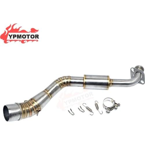 NVX 155 Motorcycle Slip On Front Header&Mid Link Exhaust Pipe Middle Pipes Muffler For Yamaha NVX155 NVX125 AEROX 155 2016-2018