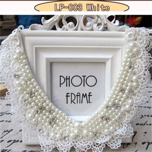 Trendy Gorgeous Fashion Jewelry crystal Statement Women Choker Neck Wedding Jewelry Pendants Necklace bead pearl Chain clavicle