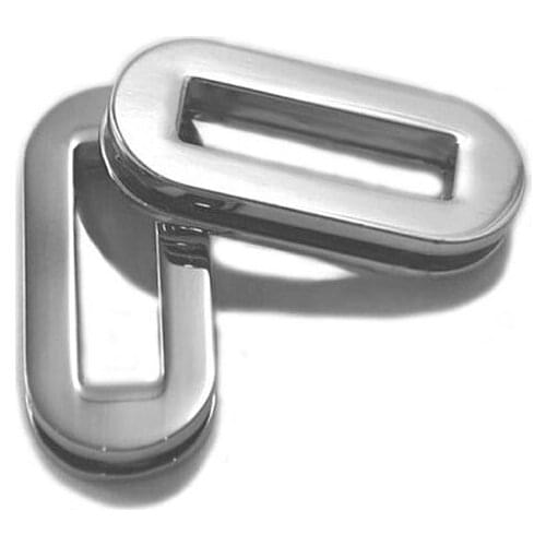 1 Inch Oval Screw Back Eyelets, Nickel Finish