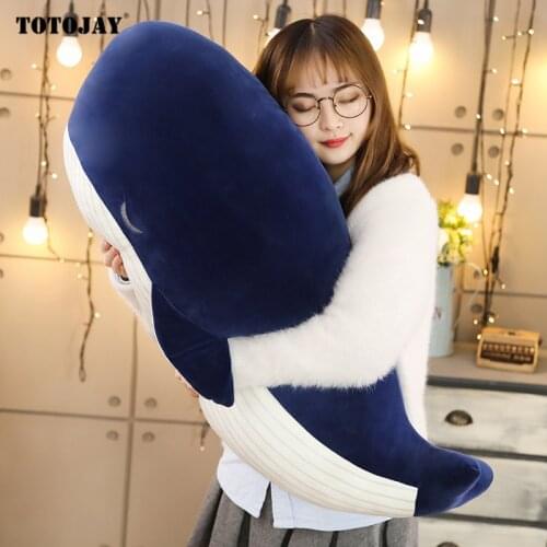 1PC 25-85CM Cuddly Whale Plush Toy Dark Blue Aquatic Animals Stuffed Toy Huggable Ultra Soft Animal Plushie Kids Boys Girls Gift