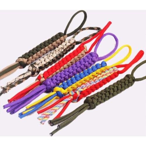 10pcs Free Shipping High-quality EDC corn knot tools tail rope rope hanging nylon rope umbrella rope knife key chain with DIY