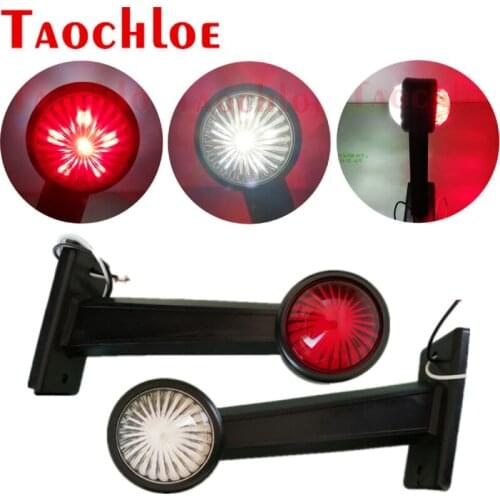 2Pcs 12V 24V Side Marker Light For Truck Trailer Position Indicator LED Parking Light Tractor Rear Lamp Red White