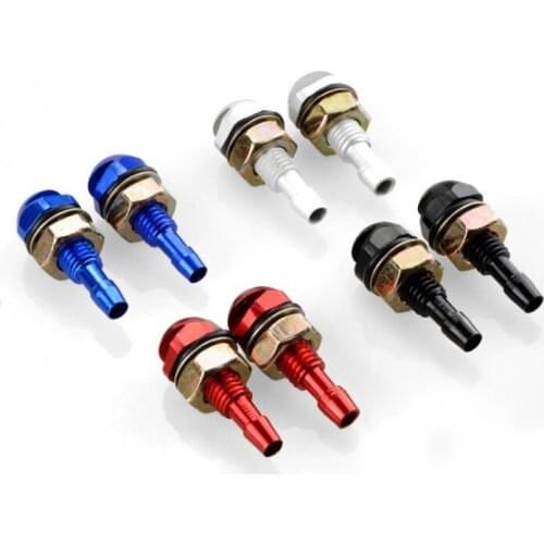 2X Universal Aluminum Windshield Wiper Water Jet Spray Washer Nozzle Of Vehicle Silver/Red/Black/Blue