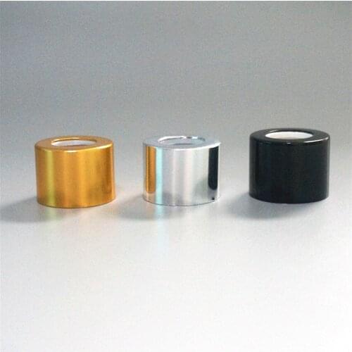5-100ml 20-500pcs Size18/410 Black/gold/silver Essential Oil Bottles Cap Circle Cover Dropper Lid Metal Ring Lid Glass Bottle