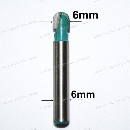 6mm*6mm,Freeshipping CNC solid carbide End Mill,tungsten steel woodworking insert router bit,wood tools,Round Bottom Milling