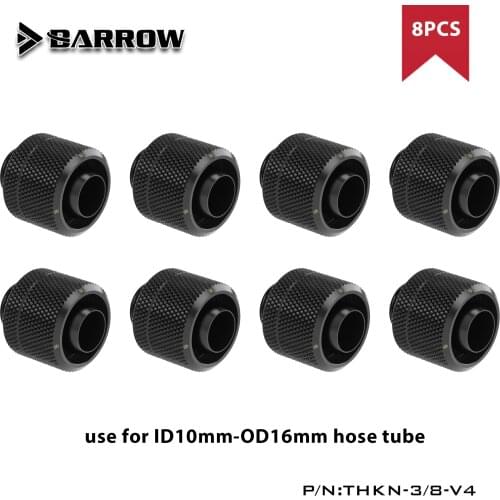 BARROW 8pcs/lot use for Inside Diameter 10mm + Outside Diameter 16mm Soft Pipes 3/8''ID + 5/8"OD Soft Tube G1/4'' Hose Fittings