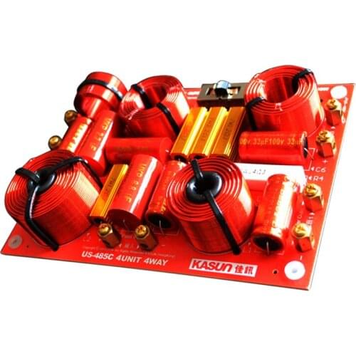 230W HIFI Audio Frequency Divider 4 Way Crossover Treble Mid Range Subwoofer Frequency Divider 5Ohm 8Ohm Speaker Filter 4 Way
