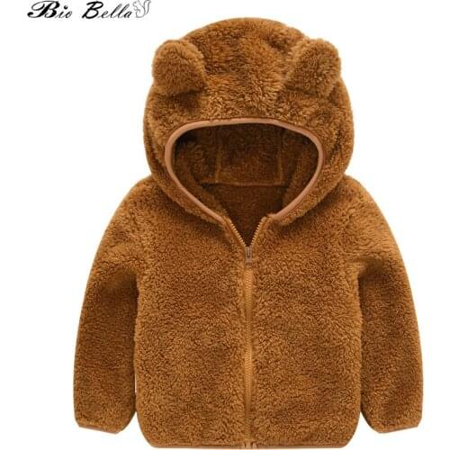 Childrens Hoodie Coats Boys Girls Long Sleeve Hooded Jacket Fashion Fleece Warm Outerwear For Kids Outwears