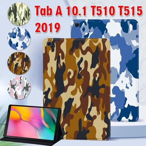 For Samsung Galaxy Tab A 10.1 SM-T510/T515 Tablet Adjustable Folding Stand Cover for Samsung Galaxy Tab A 10.1 2019 Case