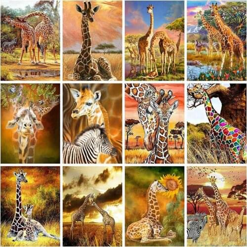 Evershine 5D DIY Diamond Embroidery Full Square Animals Diamond Painting Giraffe Cross Stitch Kit Rhinestones Art Home Decor